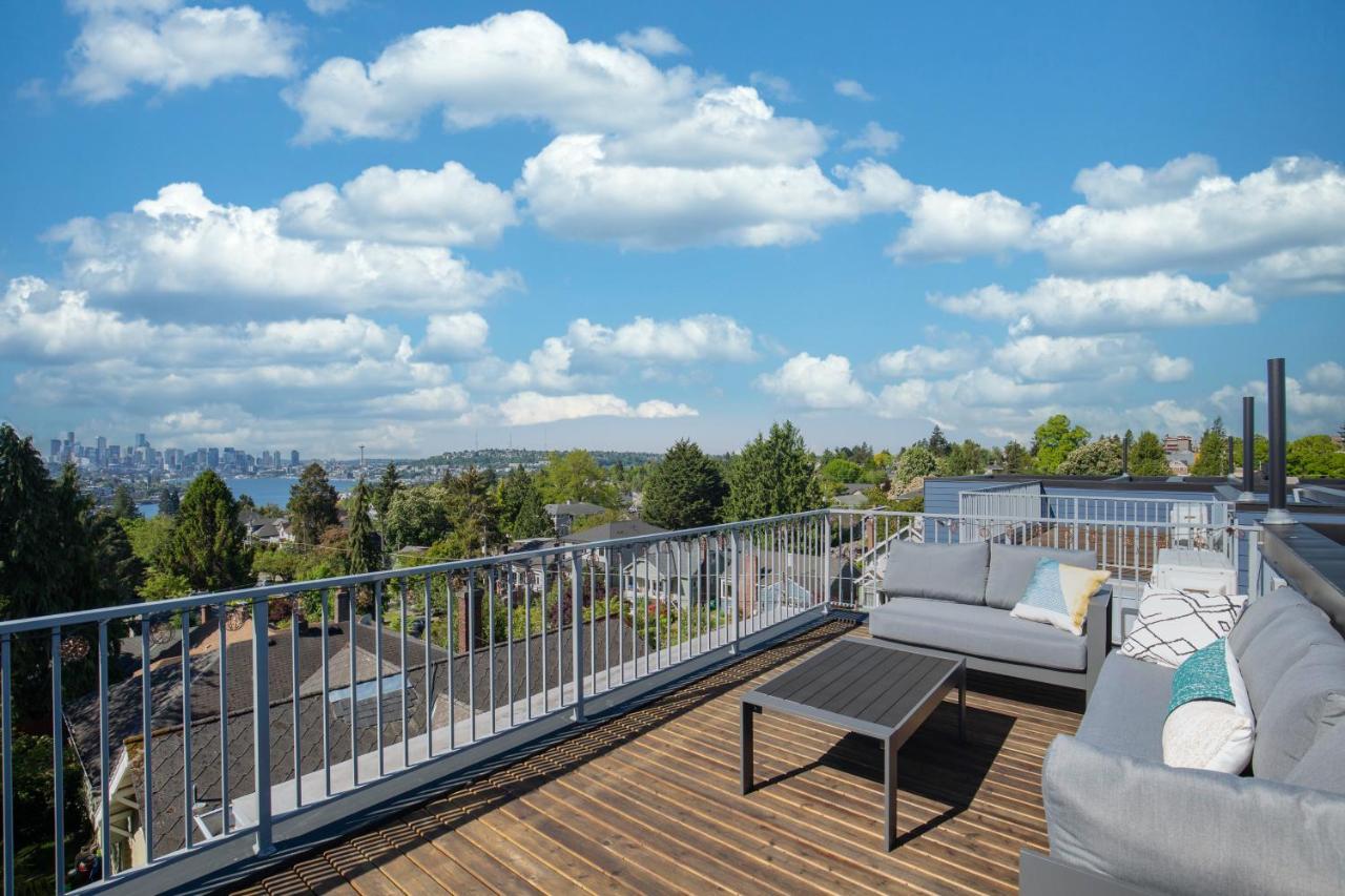 Rooftop Patio With Waterview, Private Garden & Grill 3Br 3Ba- Modern Cityscape Seattle Ngoại thất bức ảnh